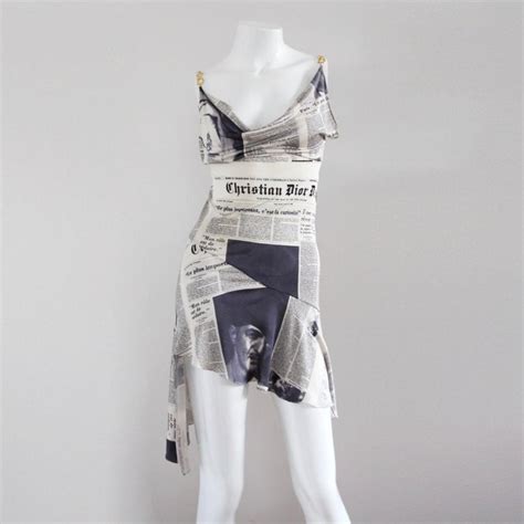 buy dior newspaper dress